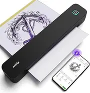 P92 Wireless Tattoo Stencil Printer, Thermal Tattoo Machine with 10Pcs Transfer Stencil,Portable Bluetooth All in One Printer Compatible with Phone,Pad & PC.