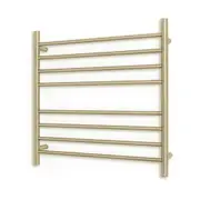 Radiant Heated Round Towel Rail Left 750x750mm Light Gold Lg-Rtr06Left