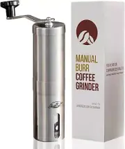 JavaPresse Manual Coffee Grinder — Stainless Steel Manual Conical Burr Coffee...