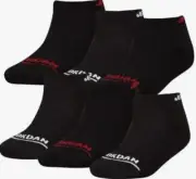 Nike Boy’s Air Jordan Jumpman No Show Socks 6 Pack Black,Red,Gray FREE SHIPPING