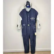 Bogner Ski Suit Snowsuit Mens EU 42 One Piece Blue Snow Bib Keystone Vtg