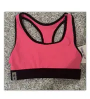 RCTIV8 R8 Activewear youth girls neon pink black trim sports bra size XS & M