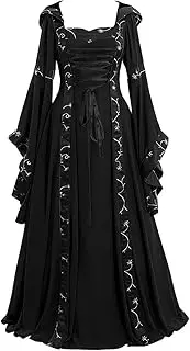 [Generic] Gothic Lace Dress Plus Size Plus Lace Sleeve Shoulder Size Up Dress Halloween Cold Womne Women's Dress Uu-Style Super Danganronpa 2 Mikan Tsumiki Cosplay Costume