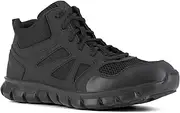 [Reebok] Mens Sublite Cushion Tactical Mid Soft Toe Eh Work Safety Shoes Casual - Black