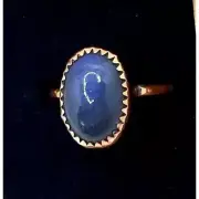 Labradorite copper crystal ring handmade statement ring ooak