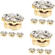 [BESTYASH] Flower Cufflinks Men's Key Chain Accessories Drum Stand Desktop Bracket Bread Rack Containers Draw Sachets Household Wine Rack Wall-mounted Wine Rack Golden