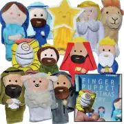 The Nativity Christmas Story | Finger Puppet Set [12-Pack] | for Parents and Tea