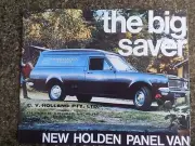 HOLDEN HT PANEL VAN BROCHURE
