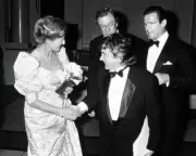 Princess Alexandra, Dudley Moore, Michael Caine, & Roger Moore 1990 Old Photo