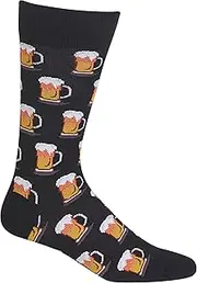[Hot Sox] Men's Food and Booze Novelty Casual Crew Socks
