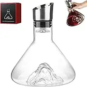 Revella Wine Decanter, Revella Decanter, Waterfall Filtering Iceberg Decanter, Revella Crystal Clear Wine Decanter, Wine Decanter with Aerator, Wine Decanter Built-in Aerator Pourer (Clear)