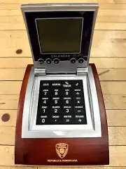 DOMINICAN REPUBLIC NATIONAL POLICE Clock, Calendar, Alarm, World Time, Desk