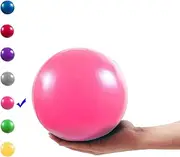Mini Exercise Ball, 9 Inch Small Gym Ball with Inflatable Straw for Yoga, Pilates, Stability, Barre, Physical Therapy, Stretching and Core Training, Improves Balance, Strength