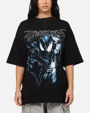 [LOITER] Loiter Marvel Spider-man Symbiote Mock Neck T-shirt Black - Size XL XL Black