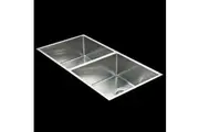 BRIENZ Stainless Steel Kitchen Sink - 865mm Double Bowl Round Corners - Under/Top Mount - 1.0mm Thick