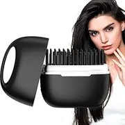 Hair Straightener Comb, Cordless Hair Straightener, Hair Styling Tool Portable Less Frizz Straightening Brush for Girls Women Home Travel Camping