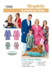 Simplicity 1946 Learn to Sew Child's, Teens' & Adults' Robe Sewing Pattern *NEW*