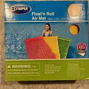 Olympia Swim Float'n Roll Air Mat 86" x 33" Deflated - 60" Inflated Yellow ~ NEW