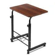 Portable Adjustable Mobile Laptop Desk Study Sofa Bed Side Table on Wheel 60x40