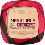 L'Oréal Paris Waterproof Powder Make-Up with High Coverage, Opaque Compact Powder with Matte Finish and 24-Hour Hold, Infaillible 24H Fresh Wear Foundation Powder, No. 40 Cashmere, 1 x 9 g