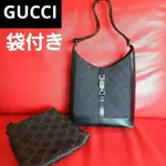 GUCCI 古馳 肩背包 NEW JACKIE 賈姬包 付袋子 GG紋 MERCARI 日本直送 二手