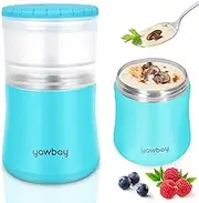 Thermos For Hot Food, 28OZ Soup Thermos For Adults, 2 In 1 Insulated Food Jar, Yogurt Container, Snack Cereal To Go Container, Leakproof Stainless Steel Vacuum Lunch Thermal With Spoon (Blue)