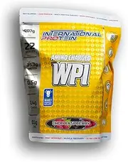 International Protein Amino Charged Choc Raspberry Flavour Whey Protein Isolate Powder 907 g