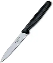 Victorinox Paring Knife Pointed Blade Wavy Edge Paring Knife, Black, 5.0733