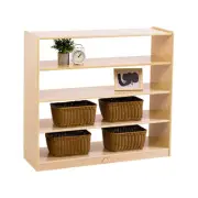 Jooyes 4 Shelf Wooden Storage Cabinet Open Back - H91cm