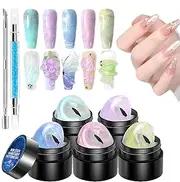 Nail Sculpting Gel,5 Colors Solid Builder Nail Designs Sculpting Gel - Tool Kit with Carving Pen for Home Salon Carving Molding, Gems Decoration