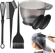 shpuuyy Hair Dye Brush and Bowl Set, Mixing Bowl Tint Comb, Hair Coloring Kit, Coloring Applicator Brushes, Brush and Bowl Set for Hair Dying Bleaching