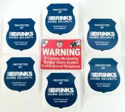 Home Security Stickers / Decal signs For Doors Windows Brinks Brand Alarm System