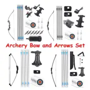 Compound Bow Recurve Shooting Bow with Arrows Archery Hunting Target Practice AU