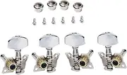 Totority 2l 2r Enclosed Ukulele Tuners Set Tuning Pegs Amber Plastic Buttons Screws Kit