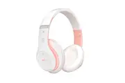Bluetooth Headphones Over Ear HiFi Stereo Sound Wireless Headphones for Travel Work Cellphone-Pink