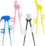 Plum Garden 4 pcs Learning Chopstick Helper, Children's Training Chopsticks, Animals Chopsticks for Childrens, Adults and Beginners
