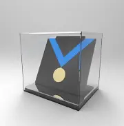 Medal Display Case, Freestanding Acrylic Perspex - Medal/Medallion/Award -SILVER