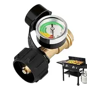 Heavy-Duty Propane Monitor | Propane Grill fuels Indicator - Clear Indicator Air Gauge, gass Safety Checker, Solid Brass Leak Detector for 5-40 Lb Propane Tanks, Qcc1/type 1 Connection