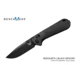 BENCHMADE REDOUBT黑GRIVORY柄黑平刃折刀(CPM-D2鋼 )