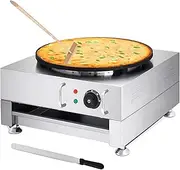 16-in Crepe Pancake Maker, 3000w Electric Roti Maker with Adjustable Temperature (338-482℉), Non-Stick Coating & Indicator Lights, Tortilla Maker with Residue Tray for Egg Pancakes