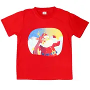 New Kids Christmas Xmas T Shirt Tee Tops 100% Cotton Boys Girls Gift Red White - Santa Selfie