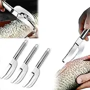 2022 New Fish Scale Knife Cut/Scrape/Dig 3-in-1, Stainless Steel 3 in 1 Fish Maw Knife Fish Fillet Knife, Premium Sawtooth Easy &?Efficient Removal of Fish Scales (3pc)