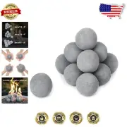 Premium Heat-Resistant Ceramic Fireballs Set for Modern Fireplaces - 4 Inch