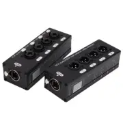 1Pair 4-Channel 3-Pin XLR or 6.3Mm Audio and over Cable Extender,DMX512 5768