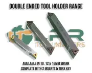 Double Ended Lathe Tools in 10-12-16mm Shank Variations (New Design Tool)