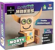 Ash & Co Monster Makes Woodwork Kit for Kids | Build Your own Monster Model | Fun Craft kit for Age 6+