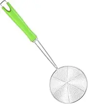 Luxshiny Stainless Steel Slotted Spoon Metal Colander for Kitchen Cooking Frying Oil Strainer