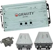 Gravity GR-DBE 2-Channel Premium Line-Out Converter with Digital Bass Enchancer with Knob/Dual Amplifier / 9.5 Volt Pre-Amp Outs/Level Matching Controls