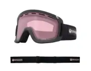 D1 OTG LIGHT ROSE STYLE w/ LUMA LENS ROSE + LUMA LENS DARK SMOKE SNOW GOGGLES.