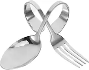HEALEEP Modern Salad Serving Utensil Set Sushi Spoon Western Forks 2pcs Stainless Steel for Elegant Table Setting